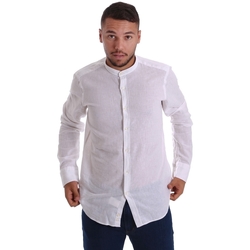 tekstylia Męskie Koszule z długim rękawem Gmf 971306/01 Biały