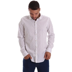 tekstylia Męskie Koszule z długim rękawem Gmf 971200/01 Biały