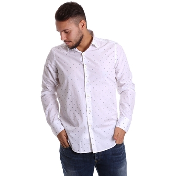 tekstylia Męskie Koszule z długim rękawem Gmf 972156/03 Biały