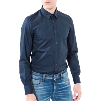 tekstylia Męskie Koszule z długim rękawem Antony Morato MMSL00362 FA400042 Niebieski