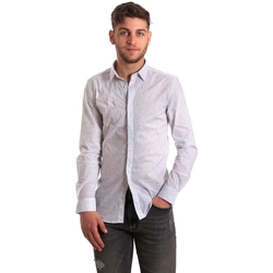tekstylia Męskie Koszule z długim rękawem Antony Morato MMSL00428 FA430302 Biały