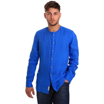 tekstylia Męskie Koszule z długim rękawem Gaudi 811BU45022 Niebieski
