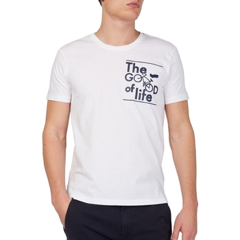 tekstylia Męskie T-shirty z krótkim rękawem Gas 542990 Biały