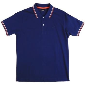 tekstylia Męskie Koszulki polo z krótkim rękawem Key Up 2Q70G 0001 Niebieski