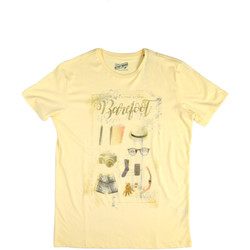 tekstylia Męskie T-shirty z krótkim rękawem Key Up 2G84S 0001 Żółty