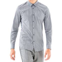tekstylia Męskie Koszule z długim rękawem Antony Morato MMSL00501 FA430345 Niebieski