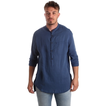 tekstylia Męskie Koszule z długim rękawem Antony Morato MMSL00531 FA400051 Niebieski
