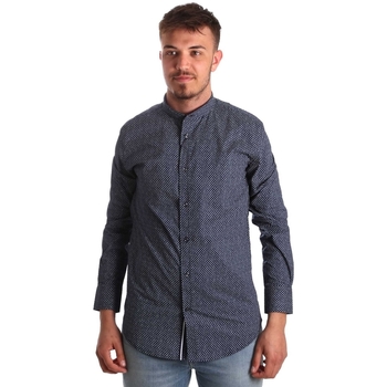 tekstylia Męskie Koszule z długim rękawem Antony Morato MMSL00532 FA430370 Niebieski