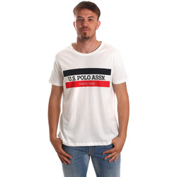 tekstylia Męskie T-shirty z krótkim rękawem U.S Polo Assn. 51520 51655 Biały