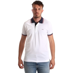 tekstylia Męskie Koszulki polo z krótkim rękawem Key Up 2Q62G 0001 Biały