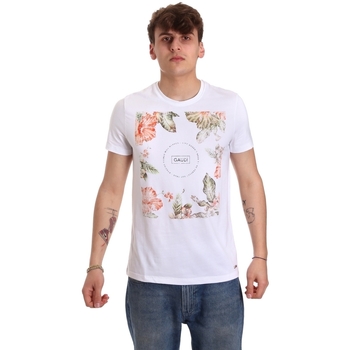 tekstylia Męskie T-shirty z krótkim rękawem Gaudi 011BU64070 Biały