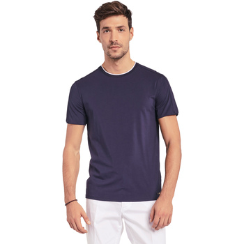 tekstylia Męskie T-shirty z krótkim rękawem Gaudi 011BU64087 Niebieski