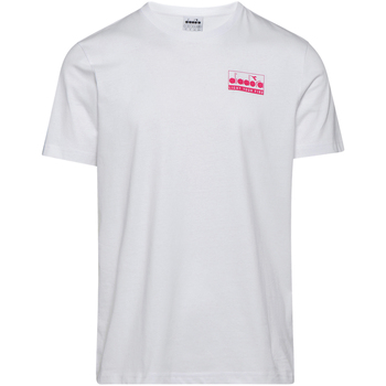 tekstylia Męskie T-shirty z krótkim rękawem Diadora 502175837 Biały