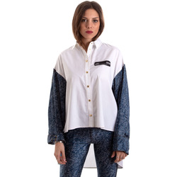 tekstylia Damskie Koszule Versace B0HVB606S0683904 Biały