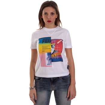 tekstylia Damskie T-shirty i Koszulki polo Versace B2HVB7V630331003 Biały