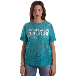 tekstylia Damskie T-shirty z krótkim rękawem Versace B2HVB70804748207 Niebieski