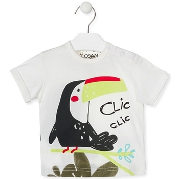 tekstylia Dziecko T-shirty z krótkim rękawem Losan 017-1012AL Biały