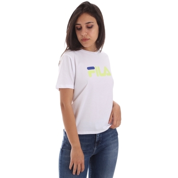 tekstylia Damskie T-shirty z krótkim rękawem Fila 687614 Biały