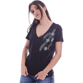 tekstylia Damskie T-shirty i Koszulki polo Gaudi 011BD64017 Czarny