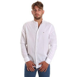 tekstylia Męskie Koszule z długim rękawem Les Copains 9U2722 Biały