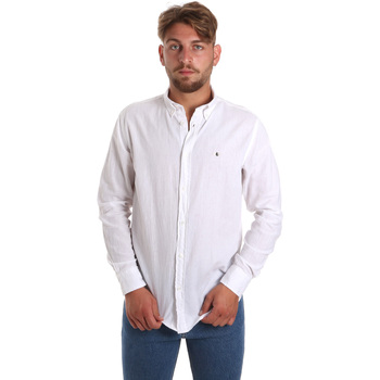 tekstylia Męskie Koszule z długim rękawem Les Copains 9U2371 Biały