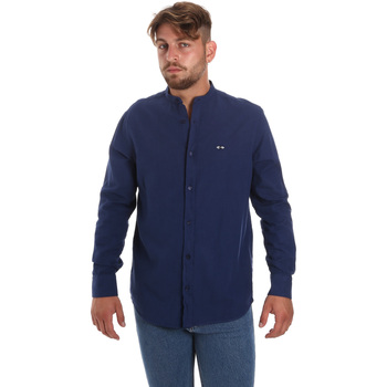 tekstylia Męskie Koszule z długim rękawem Les Copains 9U2722 Niebieski