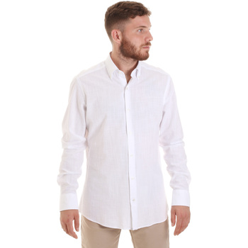 tekstylia Męskie Koszule z długim rękawem Les Copains 20P.689 P700SL Biały