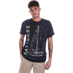 tekstylia Męskie T-shirty z krótkim rękawem Navigare NV31109 Niebieski