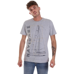 tekstylia Męskie T-shirty z krótkim rękawem Navigare NV31109 Szary