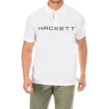 tekstylia Męskie Koszulki polo z krótkim rękawem Hackett HMX1007B-WHITE Biały