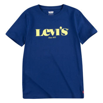 tekstylia Chłopiec T-shirty z krótkim rękawem Levi's GRAPHIC TEE Niebieski