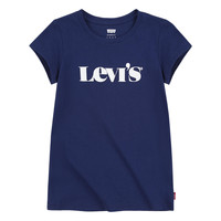tekstylia Dziewczynka T-shirty z krótkim rękawem Levi's MODERN VINTAGE SERIF TEE Marine