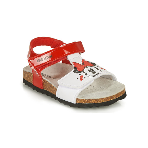 Buty Dziewczynka Sandały Geox SANDAL CHALKI GIRL Czerwony / Biały