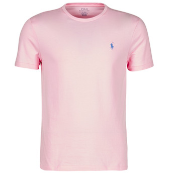 tekstylia Męskie T-shirty z krótkim rękawem Polo Ralph Lauren T-SHIRT AJUSTE COL ROND EN COTON LOGO PONY PLAYER Różowy