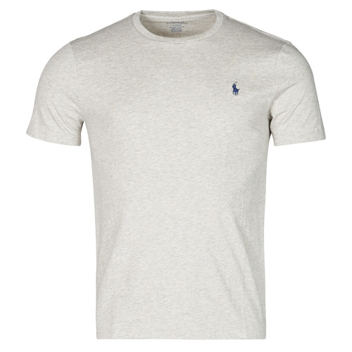 tekstylia Męskie T-shirty z krótkim rękawem Polo Ralph Lauren T-SHIRT AJUSTE COL ROND EN COTON LOGO PONY PLAYER Szary