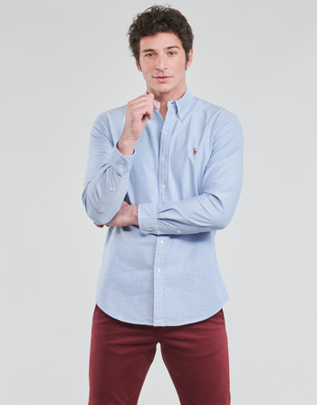 tekstylia Męskie Koszule z długim rękawem Polo Ralph Lauren LORENZ Niebieski