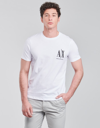 tekstylia Męskie T-shirty z krótkim rękawem Armani Exchange 8NZTPH-ZJH4Z Biały