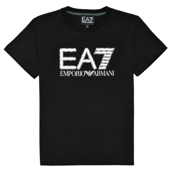 tekstylia Chłopiec T-shirty z krótkim rękawem Emporio Armani EA7 3KBT53-BJ02Z-1200 Czarny