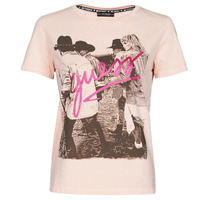 tekstylia Damskie T-shirty z krótkim rękawem Guess SS CN PAULA TEE Różowy