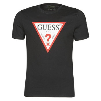 tekstylia Męskie T-shirty z krótkim rękawem Guess CN SS ORIGINAL LOGO TEE Czarny