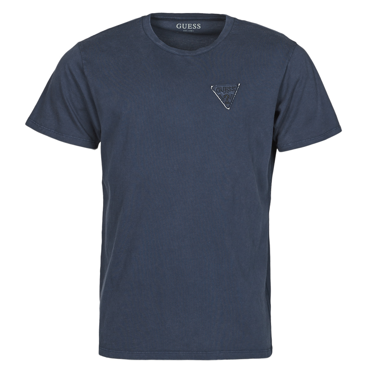 tekstylia Męskie T-shirty z krótkim rękawem Guess LOGO ORGANIC BASIC CN SS TEE Marine