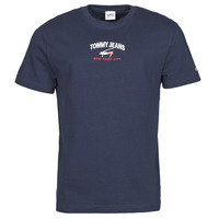 tekstylia Męskie T-shirty z krótkim rękawem Tommy Jeans TJM TIMELESS TOMMY SCRIPT TEE Marine