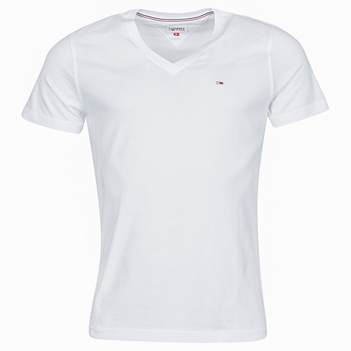 tekstylia Męskie T-shirty z krótkim rękawem Tommy Jeans TJM ORIGINAL JERSEY TEE V NECK Biały