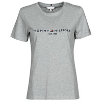 tekstylia Damskie T-shirty z krótkim rękawem Tommy Hilfiger TH ESS HILFIGER C-NK REG TEE SS Szary