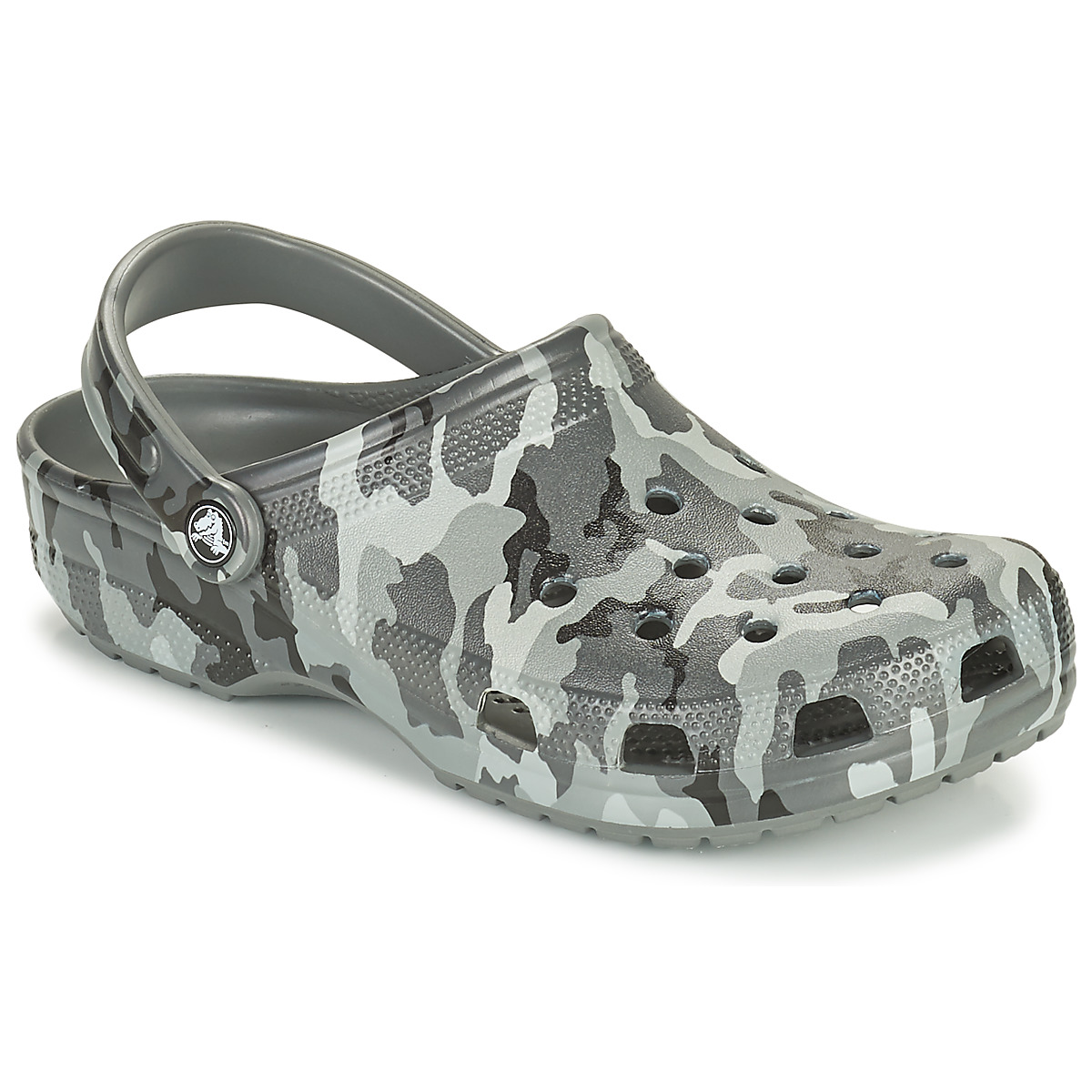 Buty Męskie Chodaki Crocs CLASSIC PRINTED CAMO CLOG Camouflage / Szary