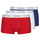 Bielizna Męskie Bokserki Calvin Klein Jeans RISE TRUNK X3 Marine / Biały / Czerwony