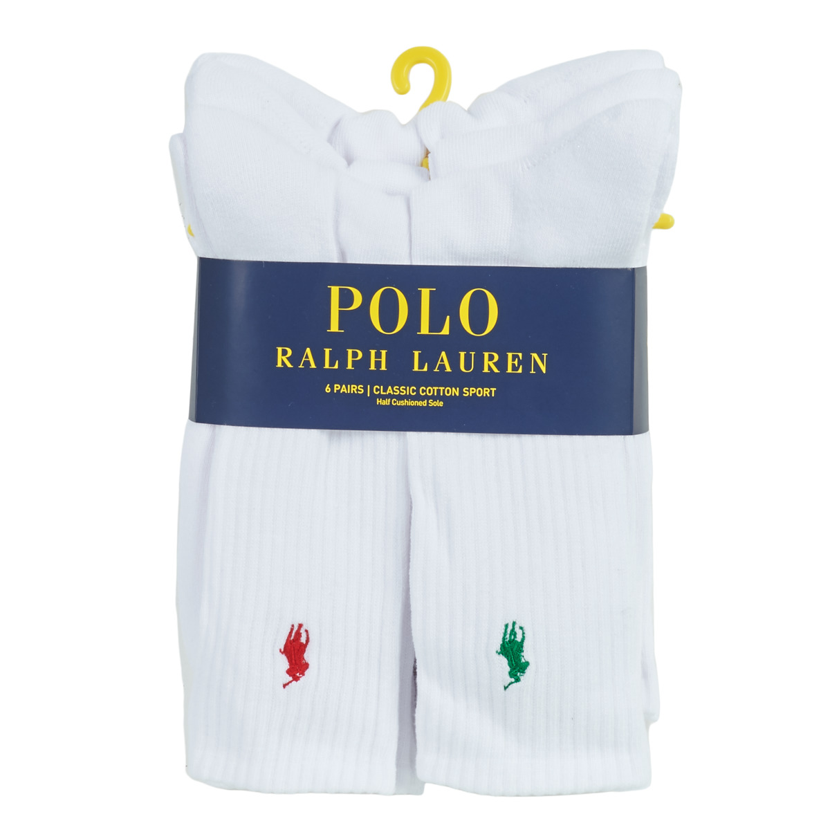 Dodatki Skarpetki sportowe  Polo Ralph Lauren ASX110 6 PACK COTTON Biały
