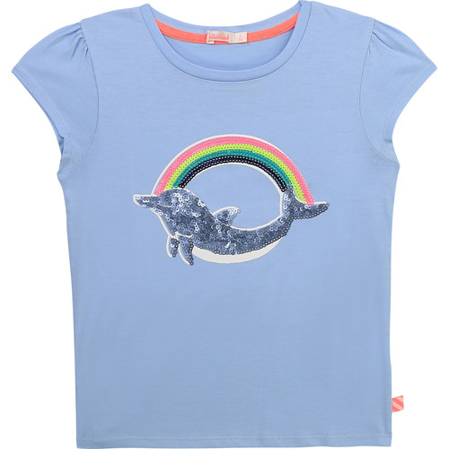 tekstylia Dziewczynka T-shirty z krótkim rękawem Billieblush U15875-798 Niebieski