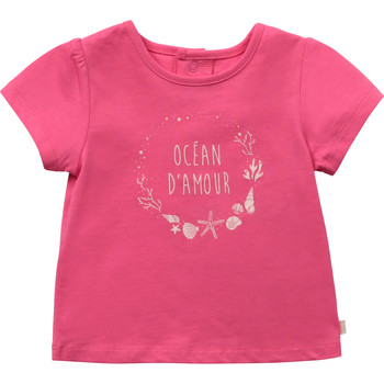 tekstylia Dziewczynka T-shirty z krótkim rękawem Carrément Beau Y95270-46C Różowy