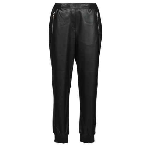 tekstylia Damskie Spodnie z pięcioma kieszeniami Karl Lagerfeld FAUXLEATHERJOGGERS Czarny